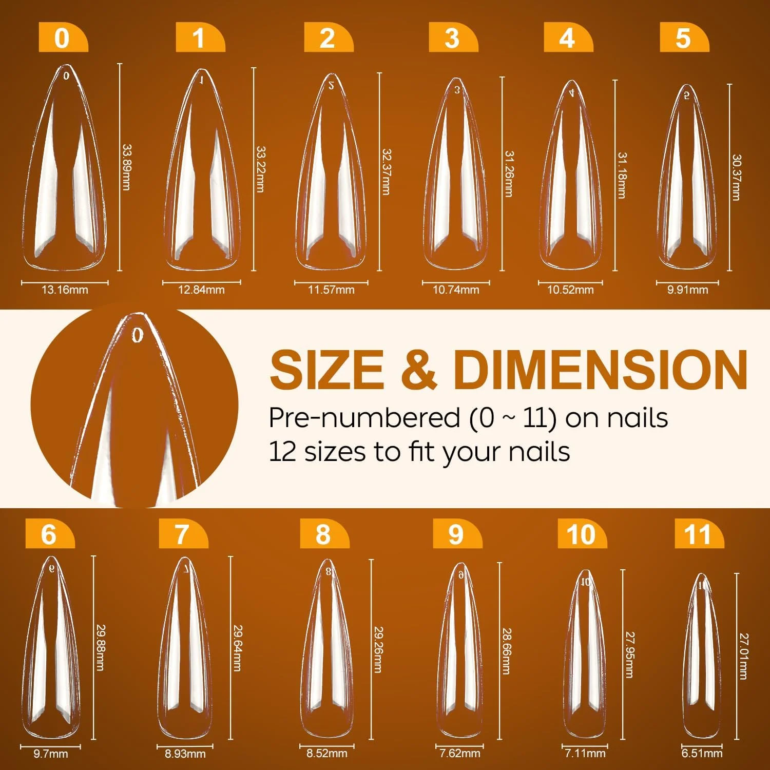 تیپ ناخن ژلی، مدل استیلتو بلند، 504 عدد تیپ نرم شفاف پوشش کامل، ناخن مصنوعی برای کاشت ژل - 012 تیپ ناخن ژلی، مدل استیلتو بلند، 504 عدد تیپ نرم شفاف پوشش کامل، ناخن مصنوعی برای کاشت ژل - 012