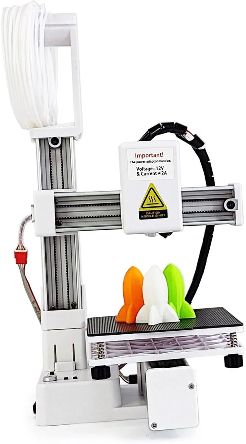 چاپگر سه بعدی با تقسیم فرکانس، چاپگر سه بعدی کوچک با اندازه چاپ 10x10x10 سانتی متر، دستگاه فشرده با گرمایش سریع و دقت بالا، برای آموزش، استفاده آسان با Gcode