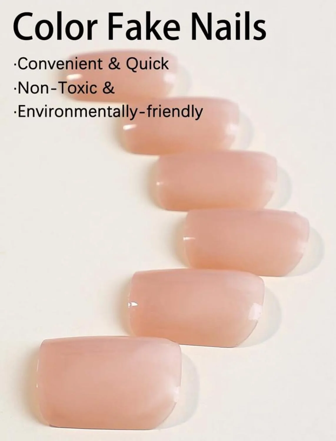 ناخن مصنوعی چسبی Suerte، نوک بژ، مانیکور فرانسوی، مربعی، رنگ ثابت، براق، 24 عددی، ناخن مصنوعی فرانسوی، متوسط، مانیکور طبیعی، طراحی ناخن مد روز، ناخن های اکریلیک فیک با کیت چسب