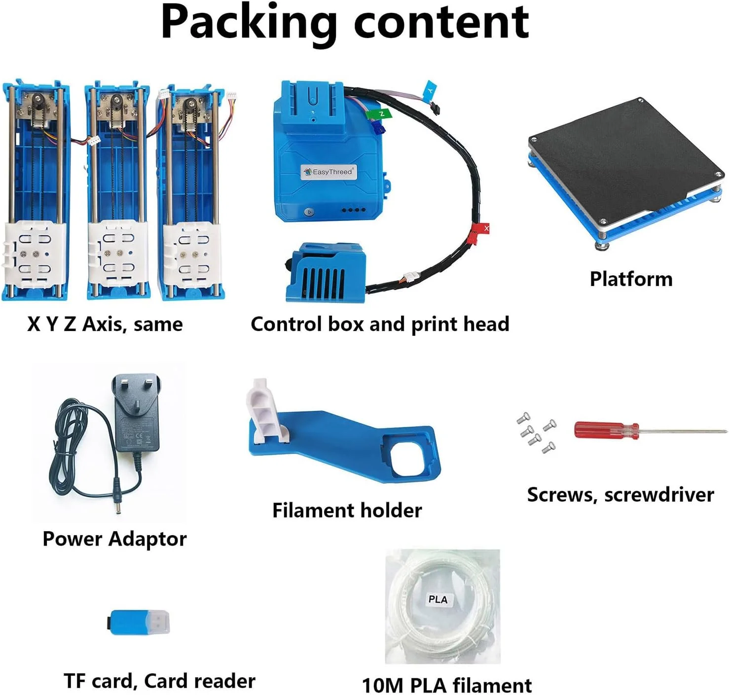 دستگاه چاپ سه بعدی رومیزی کوچک برای کودکان، سایز چاپ 100x100x100 میلی متر، پلتفرم جداشدنی، چاپ تک کلیدی با کارت TF، نمونه فیلامنت PLA برای مبتدیان، آموزش خانگی