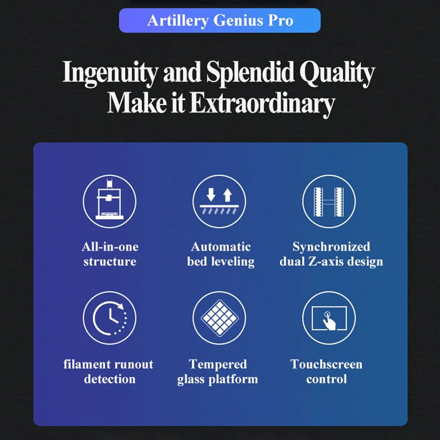 چاپگر سه بعدی Irovami Genius Pro با ابعاد چاپ 220x220x250 میلیمتر، صفحه لمسی 2.8 اینچی، پلتفرم شیشهای حرارت دیده، پشتیبانی از تشخیص اتمام فیلامنت، قابلیت ادامه چاپ پس از قطع برق، تراز خودکار و فوقالعاده کم صدا چاپگر سه بعدی Irovami Genius Pro با ابعاد چاپ 220x220x250 میلیمتر، صفحه لمسی 2.8 اینچی، پلتفرم شیشهای حرارت دیده، پشتیبانی از تشخیص اتمام فیلامنت، قابلیت ادامه چاپ پس از قطع برق، تراز خودکار و فوقالعاده کم صدا