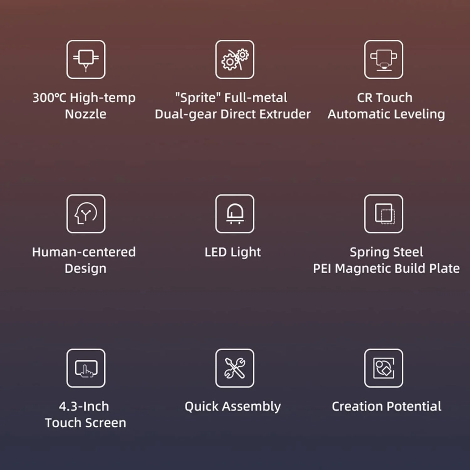 پرینتر سه بعدی رومیزی Irovami 3D Ender-3 S1 Pro FDM با اکسترودر تمام فلزی Sprite، پلتفرم PEI، تراز اتوماتیک CR Touch، قابلیت ادامه چاپ، ابعاد 220 * 220 * 270 میلی متر