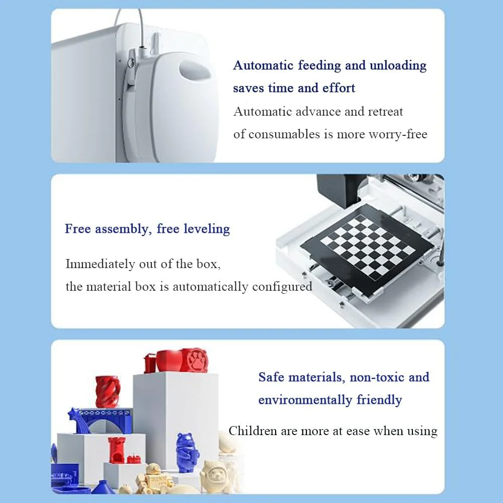 پرینتر سه بعدی کوچک، تراز خودکار، پرینتر سه بعدی DIY برای مبتدیان، سرعت چاپ 80 میلی متر بر ثانیه (حداکثر) با نازل دمای بالا 250؟ اکسترودر درایو مستقیم، اندازه چاپ 6.8 * 6.8 * 6.4 اینچ پرینتر سه بعدی کوچک، تراز خودکار، پرینتر سه بعدی DIY برای مبتدیان، سرعت چاپ 80 میلی متر بر ثانیه (حداکثر) با نازل دمای بالا 250؟ اکسترودر درایو مستقیم، اندازه چاپ 6.8 * 6.8 * 6.4 اینچ