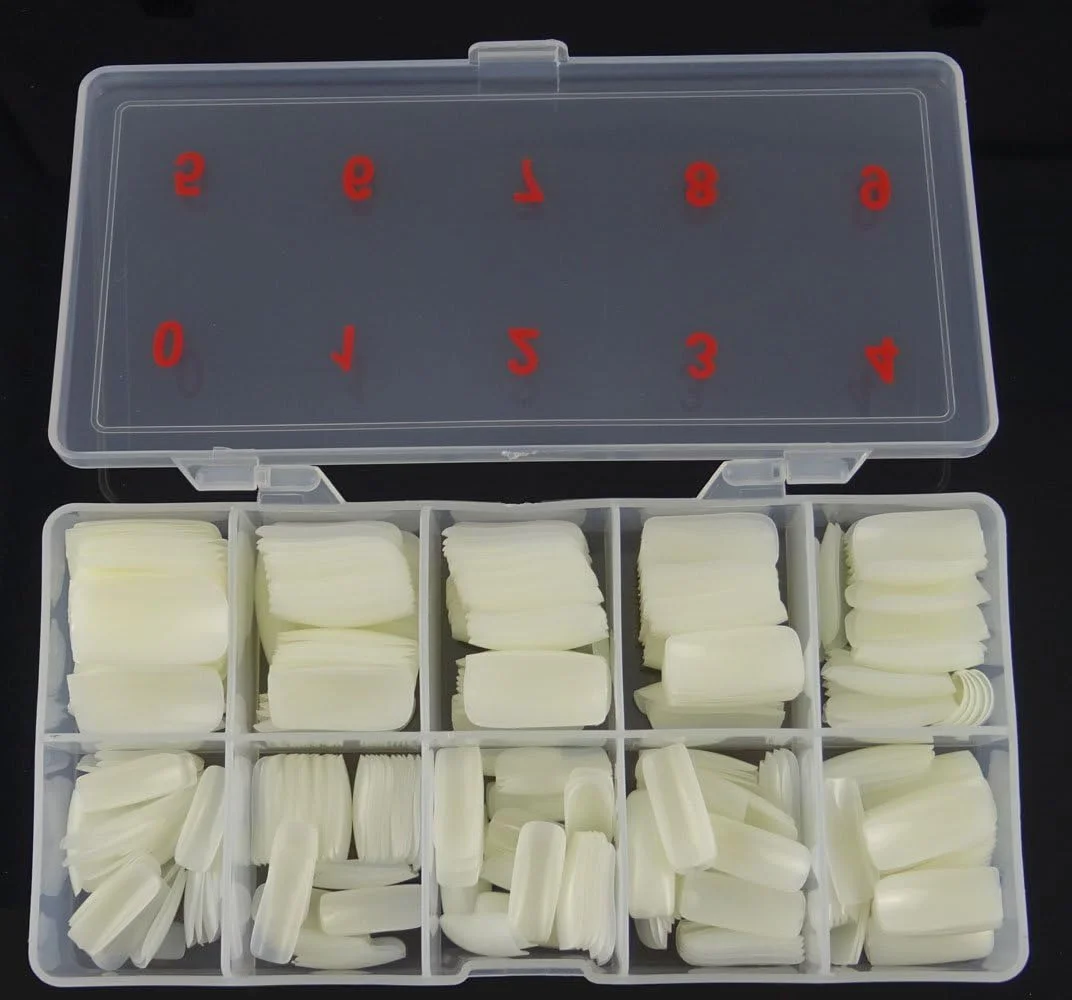 یوتون بسته 500 عددی رنگ طبیعی پوشش کامل ژل یو وی ناخن مصنوعی طرح ناخن + جعبه یوتون بسته 500 عددی رنگ طبیعی پوشش کامل ژل یو وی ناخن مصنوعی طرح ناخن + جعبه