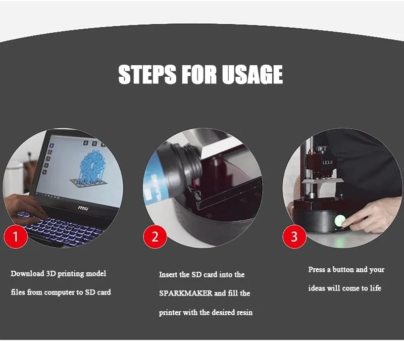 چاپگر سه بعدی کوچک، تراز خودکار، مناسب برای مبتدیان، زمان چاپ تک لایه 8-15 ثانیه، اندازه چاپ 98 * 55 * 125 میلی متر