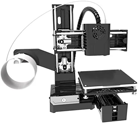 پرینتر سه بعدی مینی FDM Luqeeg، کیت پرینترهای سه بعدی کاملاً مونتاژ شده با قابلیت تنظیم خودکار، پرینتر با گرمایش یکنواخت و دقت چاپ بالا با سیستم دکمه ای منحصر به فرد برای مبتدیان (دوشاخه UK)