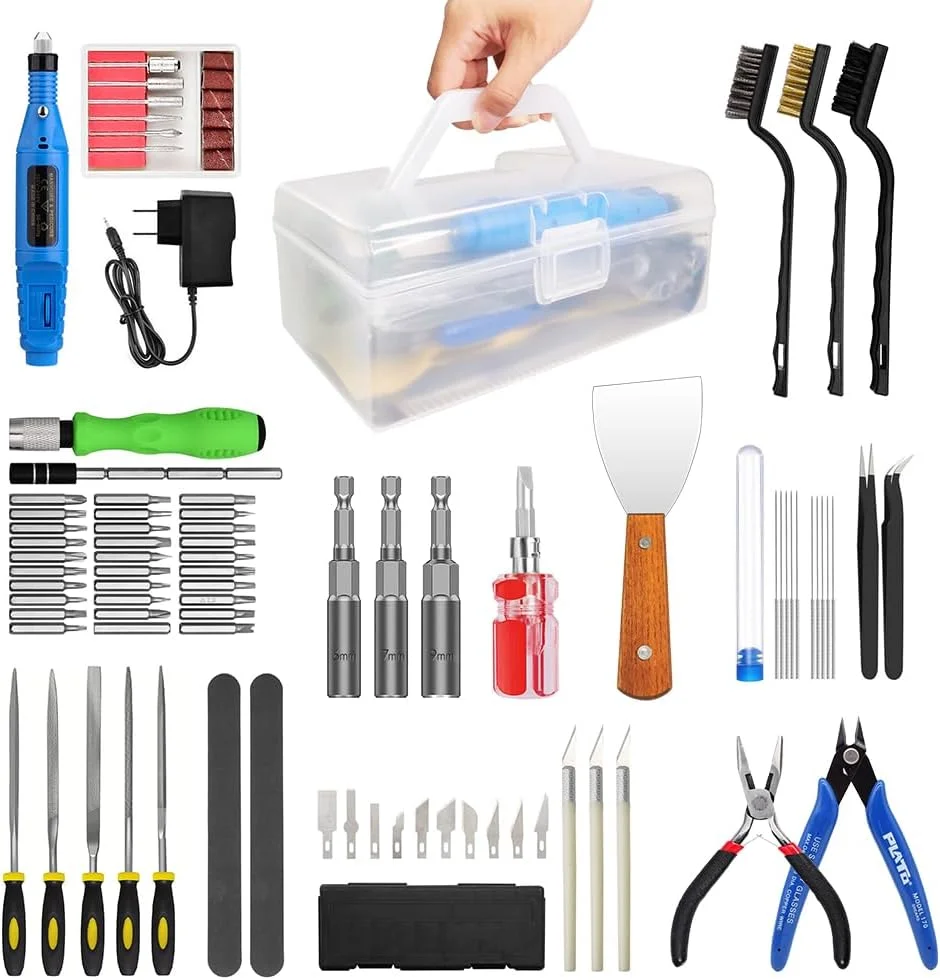 کیت لوازم جانبی چاپگر سه بعدی چند منظوره حرفه ای، کیت ابزار چاپ سه بعدی برای چاپگر سه بعدی، کیت تمیز کردن و برداشتن چاپ سه بعدی، و دستگاه پولیش