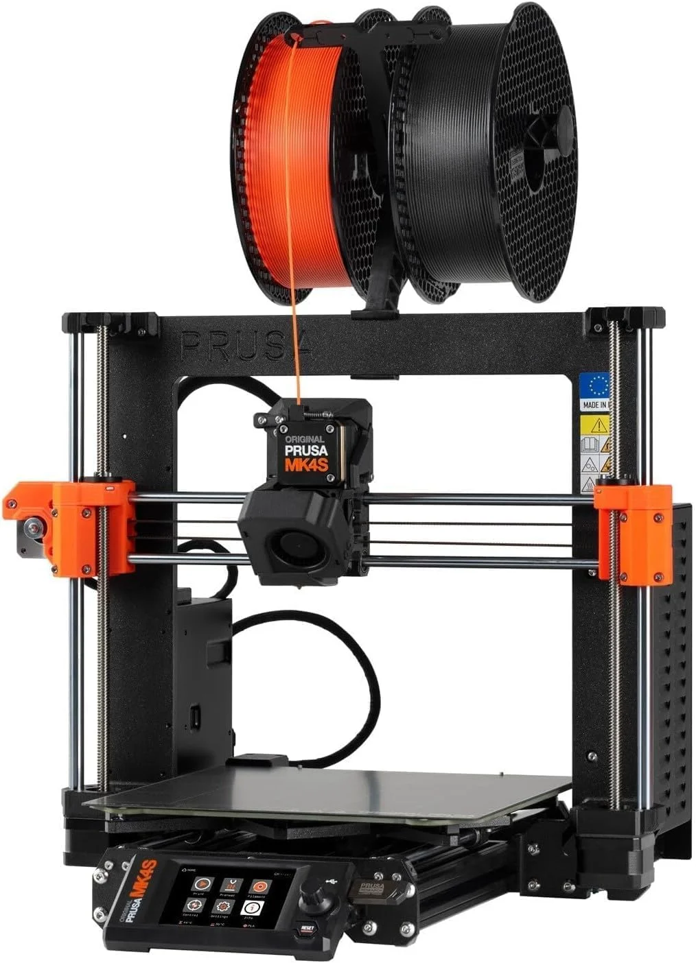 کیت پرینتر سه بعدی اورجینال Prusa MK4S، دارای ورقه‌های چاپ جداشدنی، کیت پرینتر سه بعدی DYI مناسب برای مبتدیان، سرگرم‌کننده برای مونتاژ، کالیبراسیون خودکار، شامل نمونه فیلامنت، اندازه چاپ 250x210x220 میلی‌متر