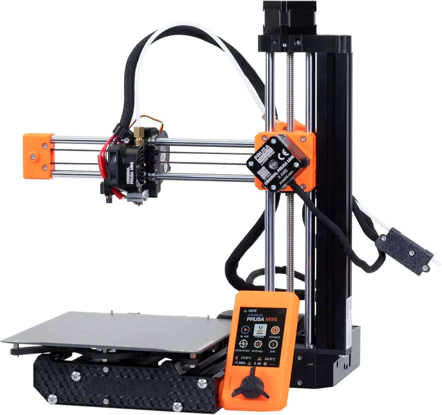 کیت پرینتر سه بعدی PRUSA DYI Mini+ اورجینال، مناسب برای مبتدیان، دارای سنسور فیلامنت، سرگرم کننده برای مونتاژ، دارای ورق های چاپ جداشدنی، شامل نمونه فیلامنت، سایز: