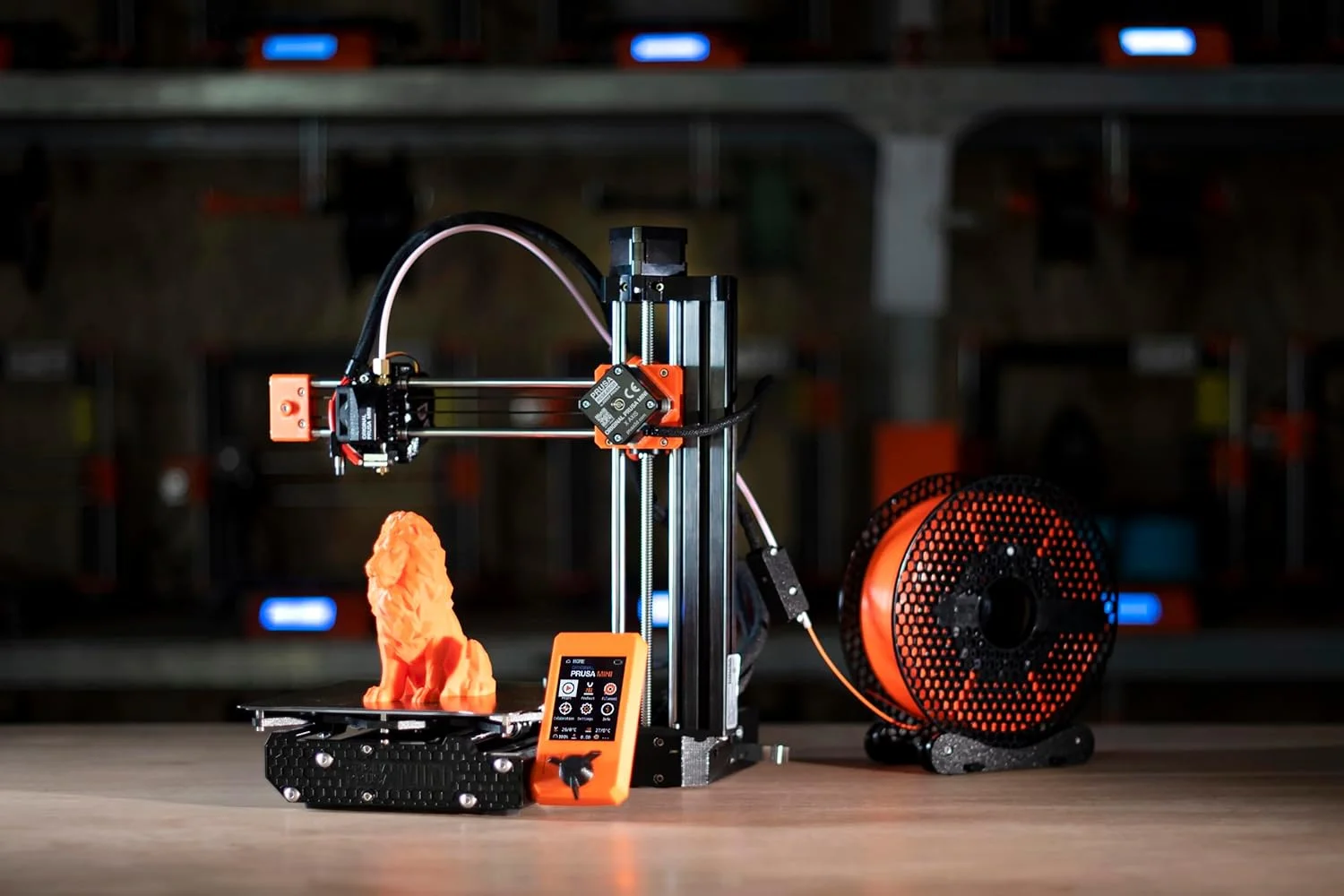 کیت پرینتر سه بعدی PRUSA DYI Mini+ اورجینال، مناسب برای مبتدیان، دارای سنسور فیلامنت، سرگرم کننده برای مونتاژ، دارای ورق های چاپ جداشدنی، شامل نمونه فیلامنت، سایز: