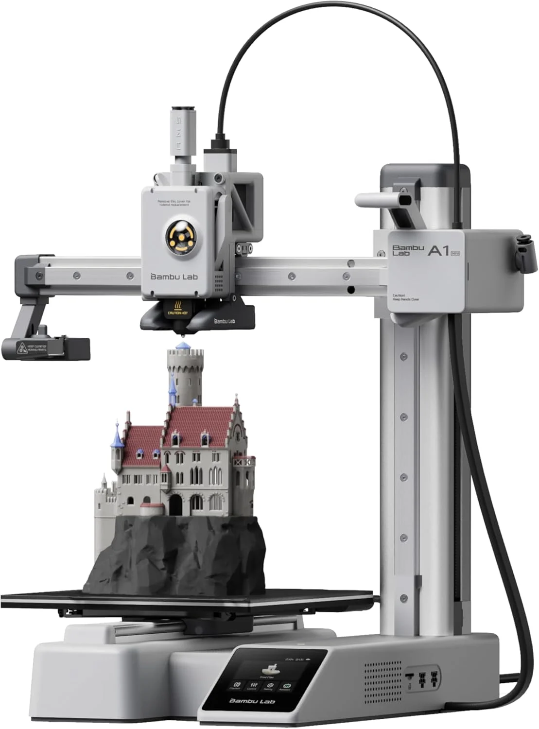 پرینتر سه بعدی Bambu Lab A1 Mini، چاپ چند رنگ، راه اندازی 20 دقیقه ای، دقت بالا، کالیبراسیون خودکار، عملکرد بی صدا 48 دسی بل