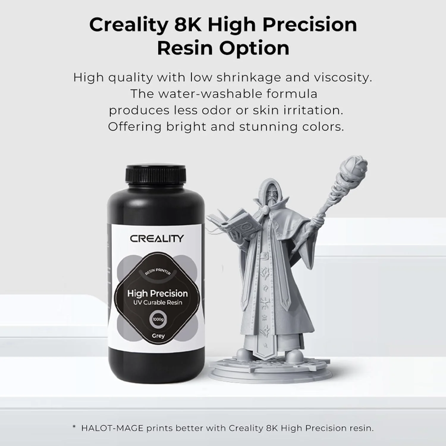 پرینتر سه بعدی OUNA، پرینتر رزینی فوتوکورینگ UV LCD مدل HALOT-MAGE با رزولوشن 8K، صفحه نمایش مونوکروم 10.3 اینچی و صفحه لمسی 4.3 اینچی، نور یکپارچه با دقت بالا، ریل های دوگانه محور Z و حجم چاپ بزرگتر