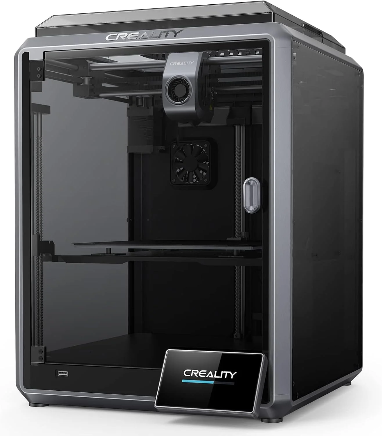 کیت پرینتر سه بعدی OUNA K1 با سرعت بالای 600 میلی‌متر بر ثانیه، صفحه لمسی رنگی 4.3 اینچی، اکسترودر مستقیم دو دنده، ابعاد چاپ 220 * 220 * 250 میلی‌متر، سیستم عامل و سخت‌افزار سریع، فن کمکی 18 واتی و صفحه ساخت انعطاف‌پذیر