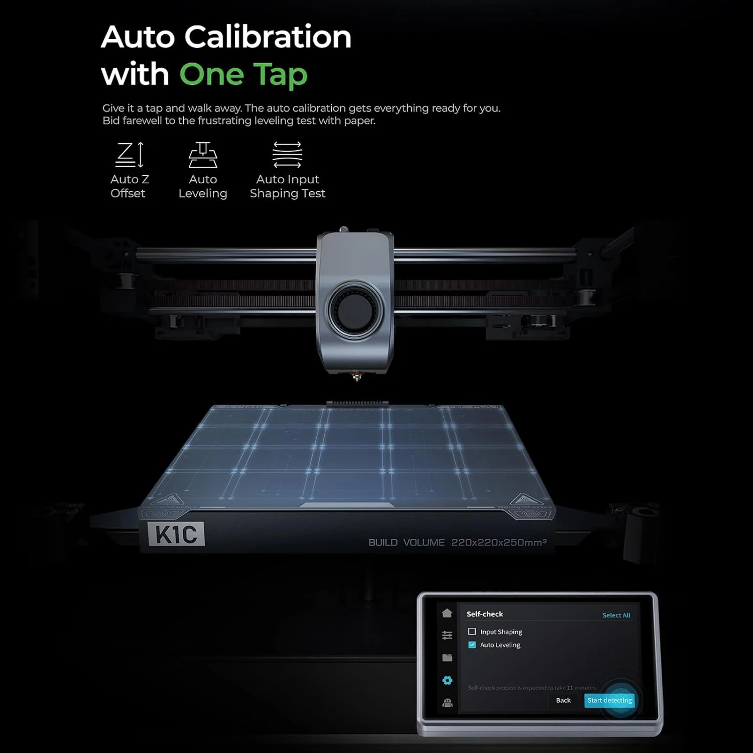 پرینتر سه بعدی OUNA با سرعت بالای 600mm/s، کیت تمام فلزی Hot End، اکسترودر مستقیم Sprite، تراز خودکار CoreXY، فریم مکعبی پایدار، پشتیبانی از فیلامنت 1.75mm فیبر کربن