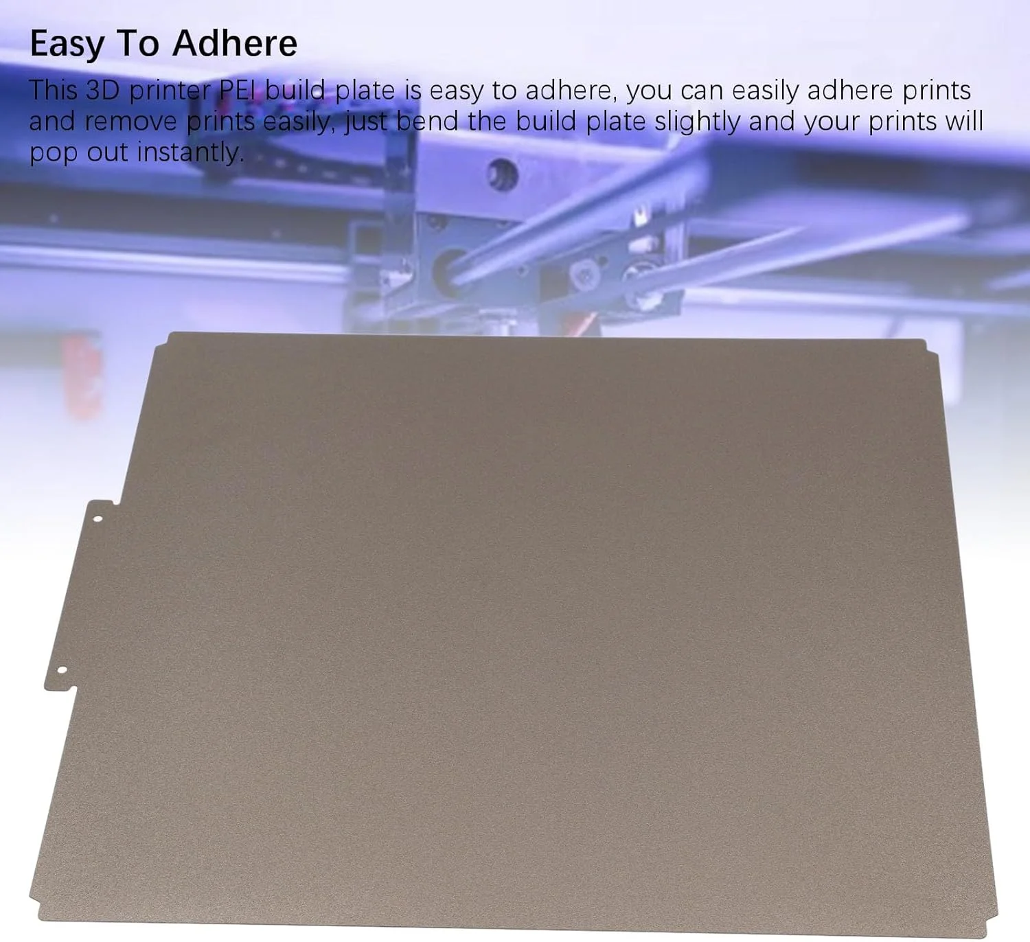 صفحه ساخت پرینتر سه بعدی دو طرفه PEI ضخامت 0.5 میلی متر برای Raise3d Pro3، مناسب برای مدل سازی صنایع دستی و طراحی صنعتی