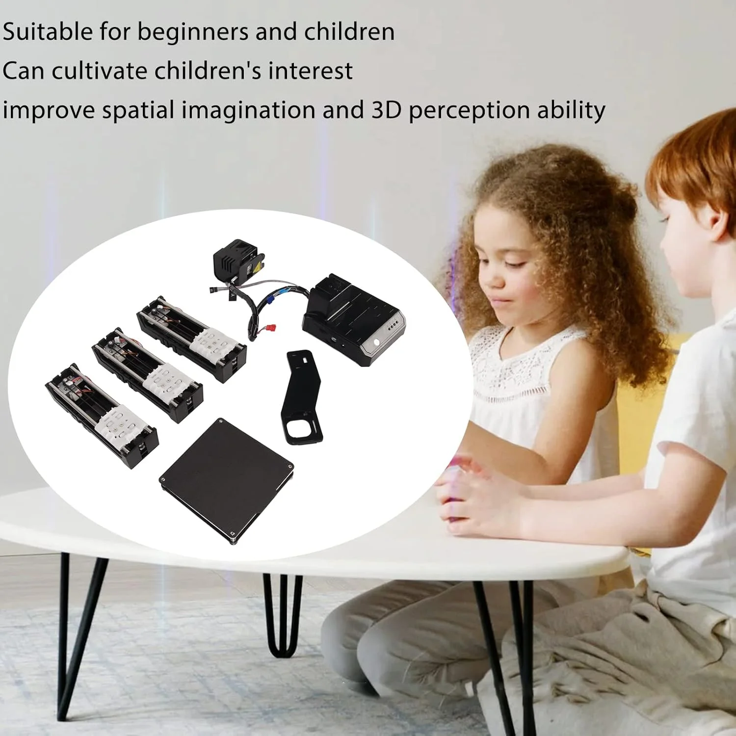 کیت پرینتر سه بعدی کوچک، کارکرد آسان، پرینتر سه بعدی مینی برای مبتدیان و کودکان (دوشاخه UK)