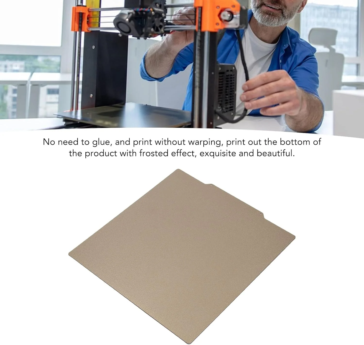 صفحه ساخت پرینتر سه بعدی یک طرفه PEI با پایه مغناطیسی انعطاف پذیر 320x310 میلی متر