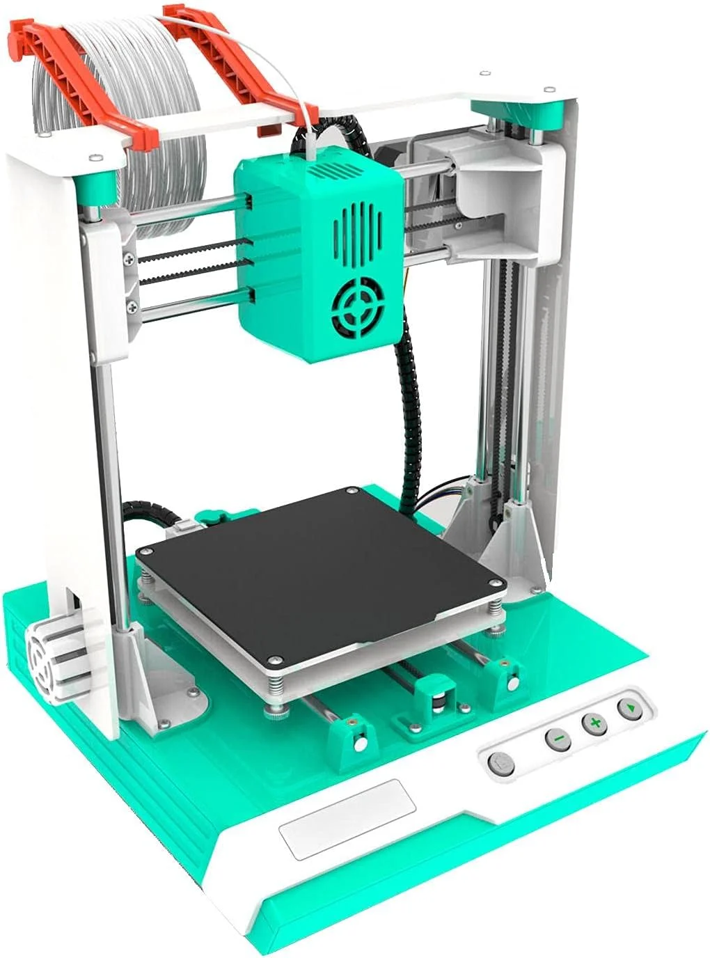 پرینتر سه بعدی مینی برای کودکان 8، 10، 12، 14 ساله، مبتدیان، سایز 100x100x100MM، قابل حمل، فیلامنت PLA رایگان 1.75 میلی متری، سرعت چاپ 40MM/s