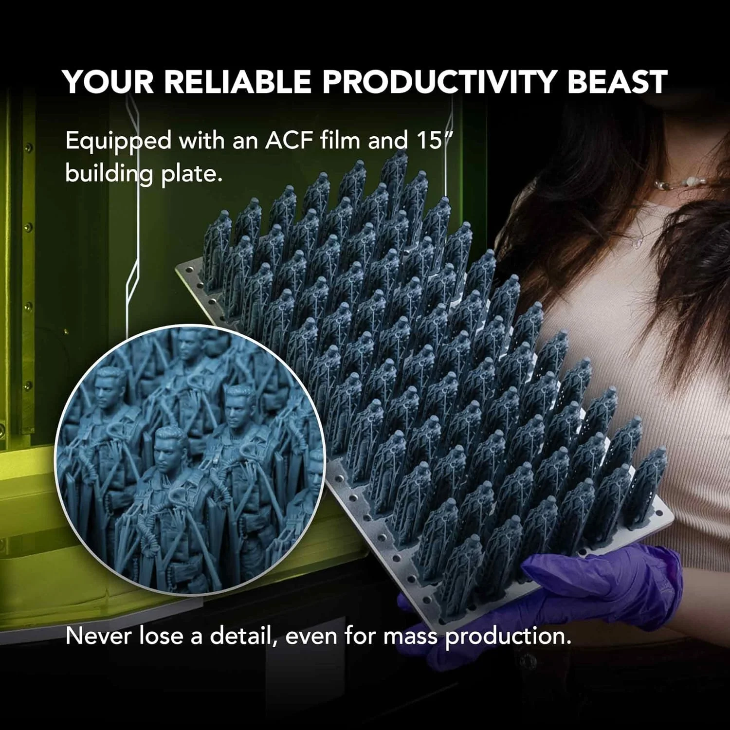 پرینتر سه بعدی رزینی LCD/MSLA فرازن Sonic Mega 8K S، رزولوشن بالای 43 میکرومتر، نمایشگر مونو LCD 15 اینچی، تولید سریع با جزئیات دقیق، ابعاد چاپ بزرگ