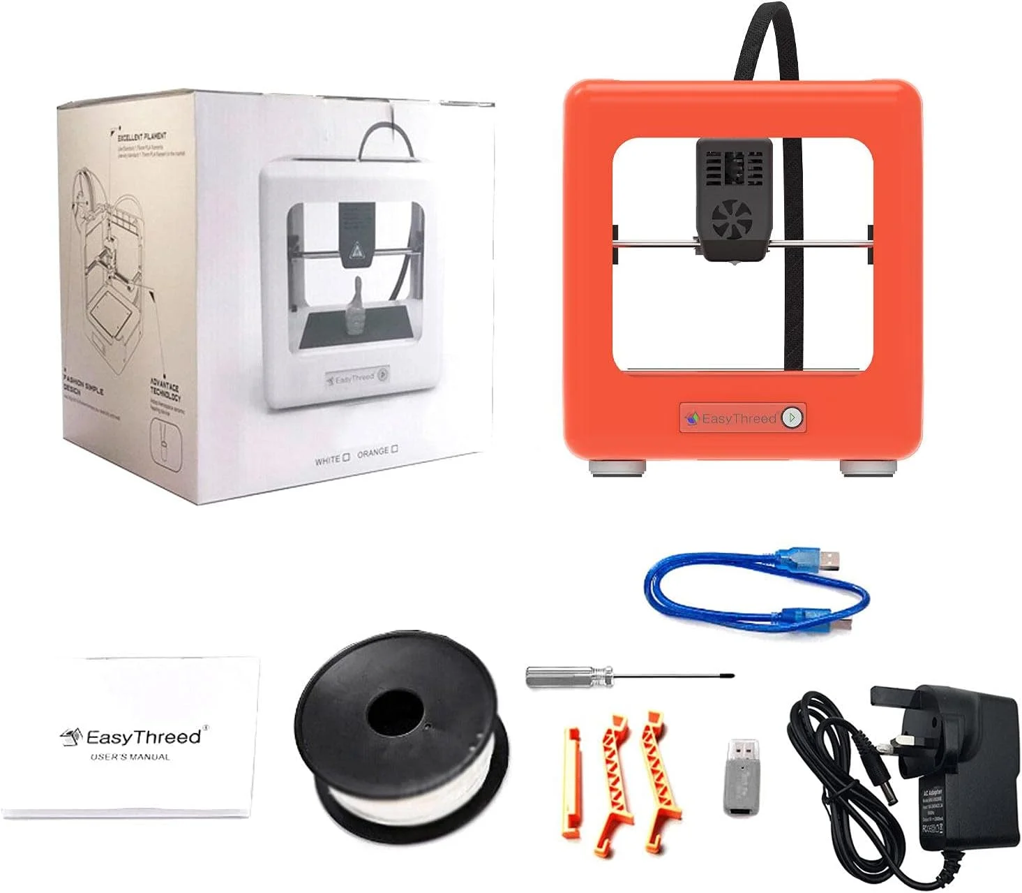 پرینتر سه بعدی، پرینتر سه بعدی مینی کاملاً مونتاژ شده با ابعاد چاپ 90x100x110 میلی متر برای آموزش، پرینتر سه بعدی مینی برای کودکان 8، 10، 12، 14 ساله، نوجوانان و مبتدیان (EU)