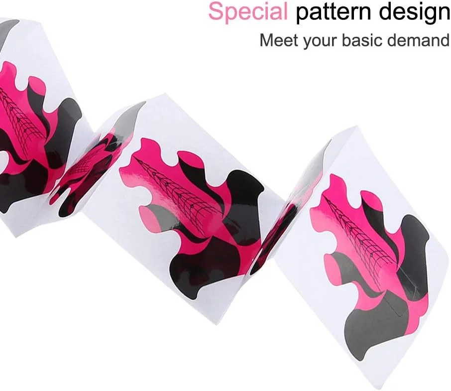 سیستم فرم ناخن برای اکستنشن ناخن با ژل یو وی و اکریلیک، برچسب راهنمای سینی کاغذی، لوازم جانبی طراحی ناخن، 100 عدد سیستم فرم ناخن برای اکستنشن ناخن با ژل یو وی و اکریلیک، برچسب راهنمای سینی کاغذی، لوازم جانبی طراحی ناخن، 100 عدد