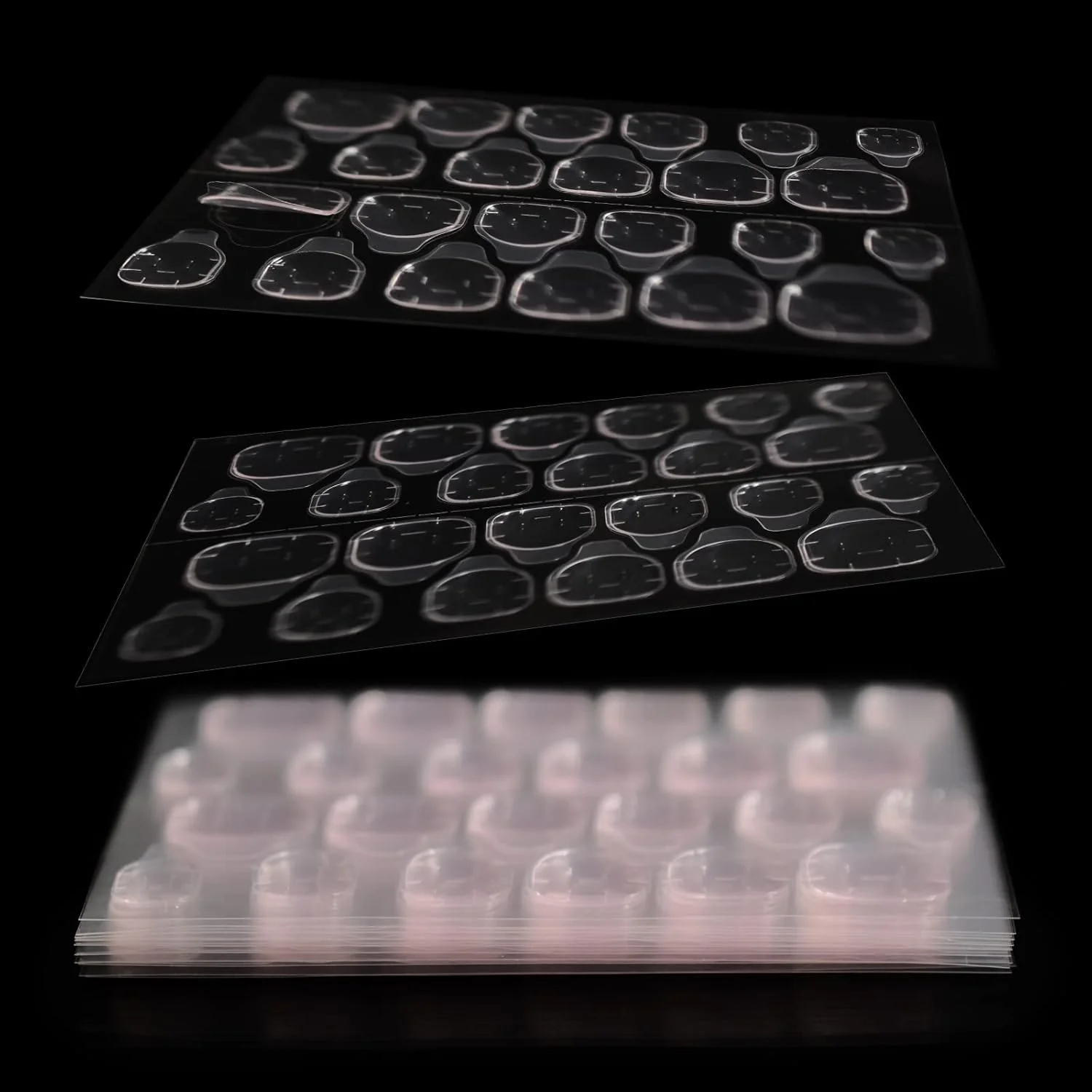 برچسب های چسب ناخن صورتی شفاف برای ناخن های مصنوعی، چسب ژله ای دو طرفه، لوازم جانبی طراحی ناخن، 240 عدد در 10 ورق برچسب های چسب ناخن صورتی شفاف برای ناخن های مصنوعی، چسب ژله ای دو طرفه، لوازم جانبی طراحی ناخن، 240 عدد در 10 ورق