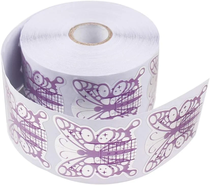 500 عدد فرم ناخن طرح پروانه بنفش، راهنمای طراحی ناخن، مناسب برای اکستنشن ناخن با ژل UV و ابزارهای مانیکور 500 عدد فرم ناخن طرح پروانه بنفش، راهنمای طراحی ناخن، مناسب برای اکستنشن ناخن با ژل UV و ابزارهای مانیکور