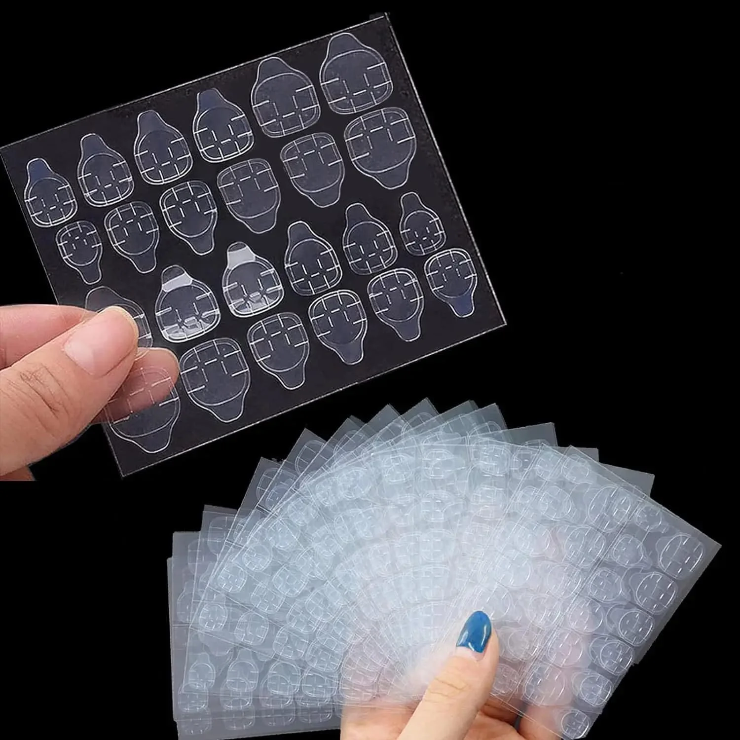 برچسب چسب ناخن دو طرفه برای ناخن های مصنوعی، ضد آب و قابل تنفس، 20 عدد برچسب چسب ناخن دو طرفه برای ناخن های مصنوعی، ضد آب و قابل تنفس، 20 عدد