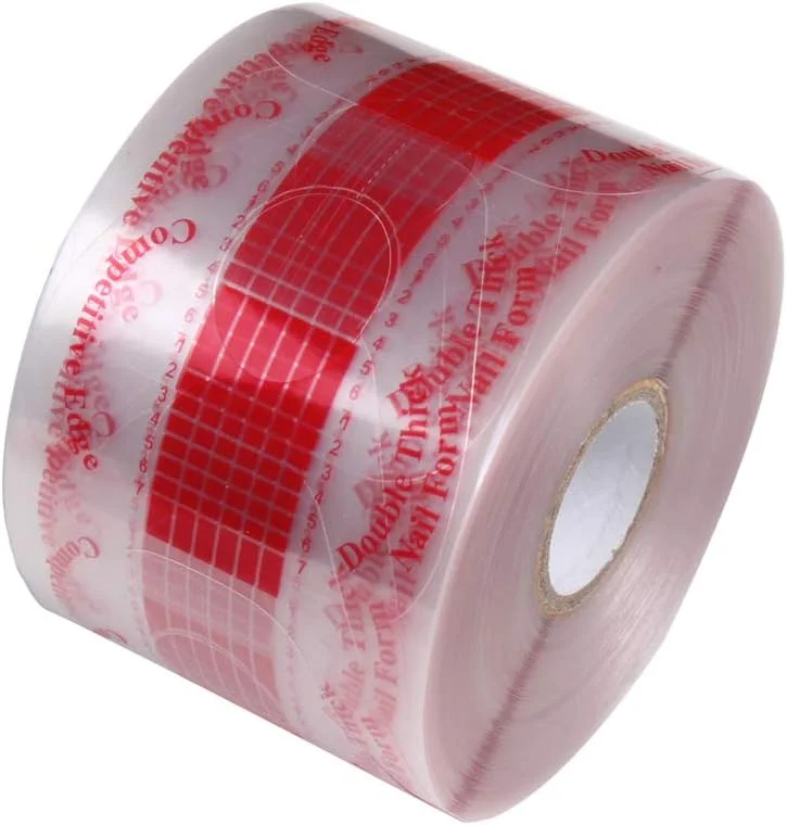 500 عدد برچسب فرم ناخن، راهنمای طراحی ناخن، اکریلیک، ژل یو وی، افزایش طول (قرمز-C)