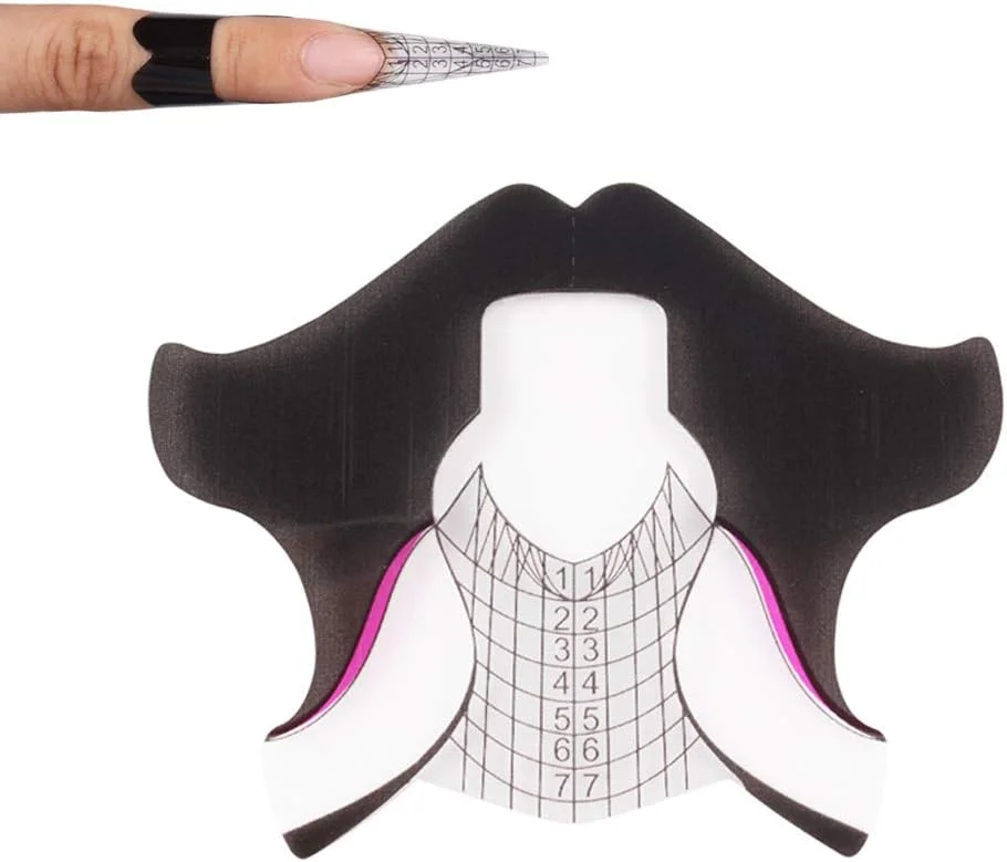 500 عدد استیکر فرم ناخن طرح پروانه مشکی