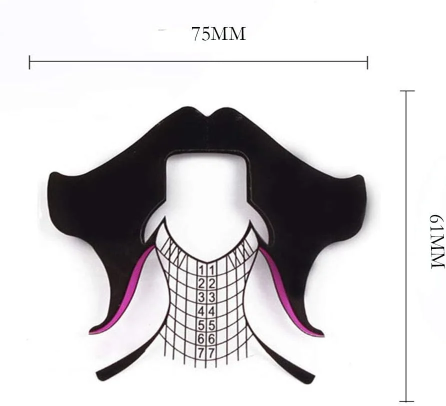 500 عدد استیکر فرم ناخن طرح پروانه مشکی