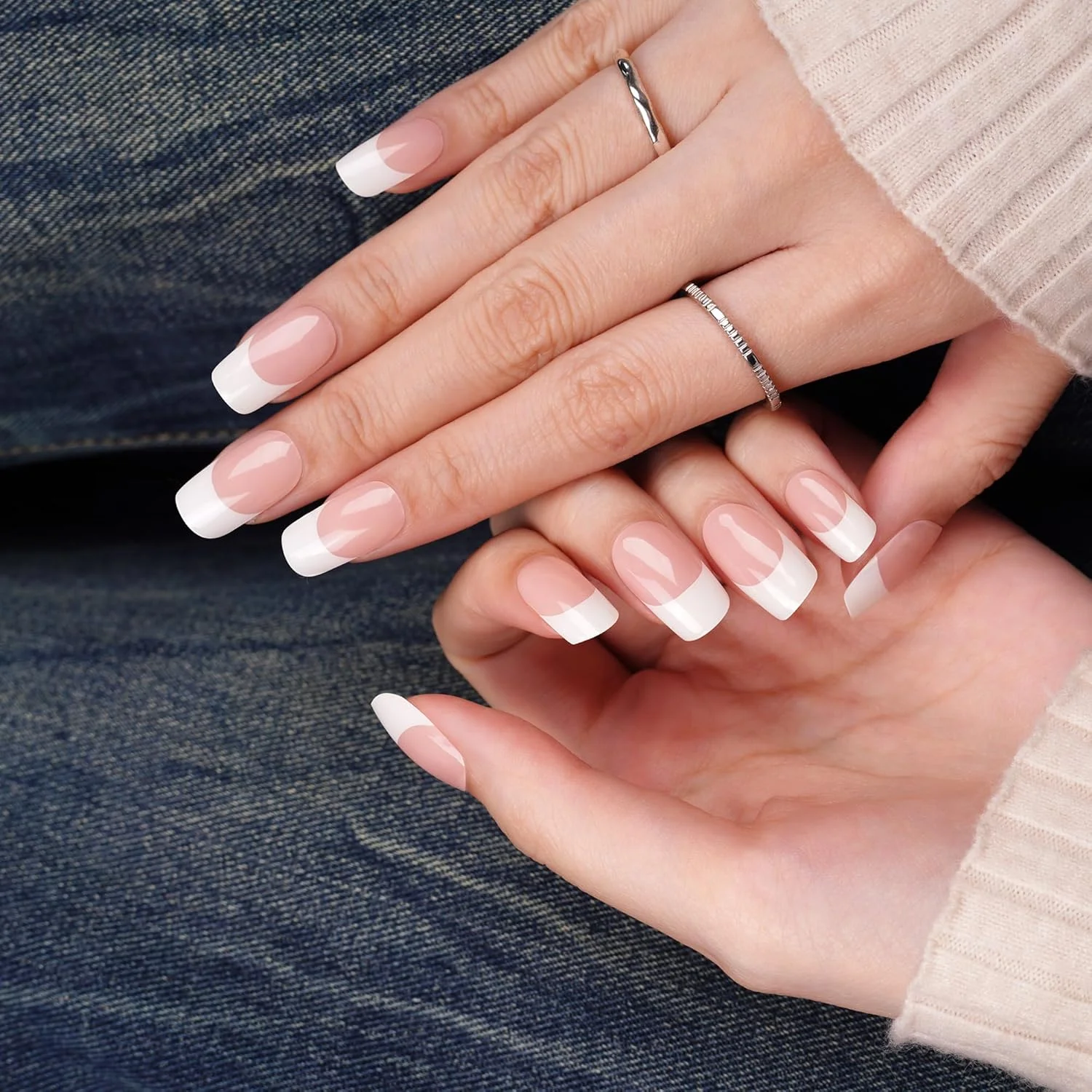 برچسب ناخن ژلی نیمه آماده ۲۸ عددی DANNI & TONI با نوک فرانسوی، استیکرهای صورتی ملایم خودچسب، نیاز به لامپ UV/LED، روکش لاک ژل با کیفیت سالن، مانیکور فرانسوی (خوش شانس) برچسب ناخن ژلی نیمه آماده ۲۸ عددی DANNI & TONI با نوک فرانسوی، استیکرهای صورتی ملایم خودچسب، نیاز به لامپ UV/LED، روکش لاک ژل با کیفیت سالن، مانیکور فرانسوی (خوش شانس)