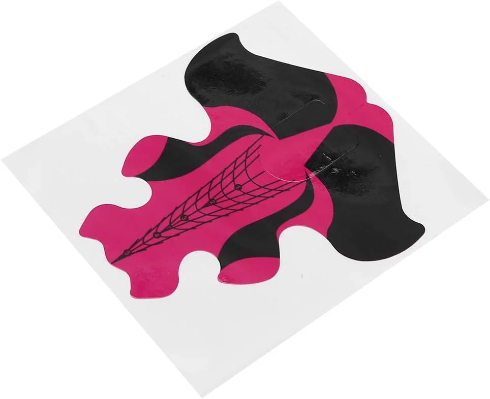 برچسب طراحی ناخن، فرم اکستنشن ناخن، حمل آسان، تجهیزات طراحی ناخن، چسب خودکار با فیلم برای طراحی مانیکور DIY برای بانوان