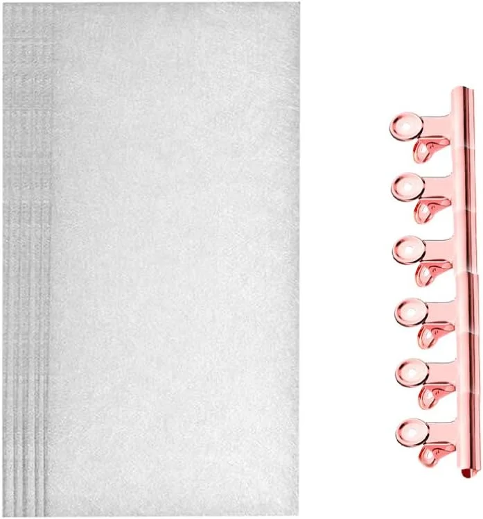 ۱۰ عدد فیبر ابریشمی برای کاشت ناخن، برچسب فیبر ناخن ابریشمی به همراه ۶ عدد گیره ناخن، ابزار سالن برای بانوان (رزگلد) ۱۰ عدد فیبر ابریشمی برای کاشت ناخن، برچسب فیبر ناخن ابریشمی به همراه ۶ عدد گیره ناخن، ابزار سالن برای بانوان (رزگلد)