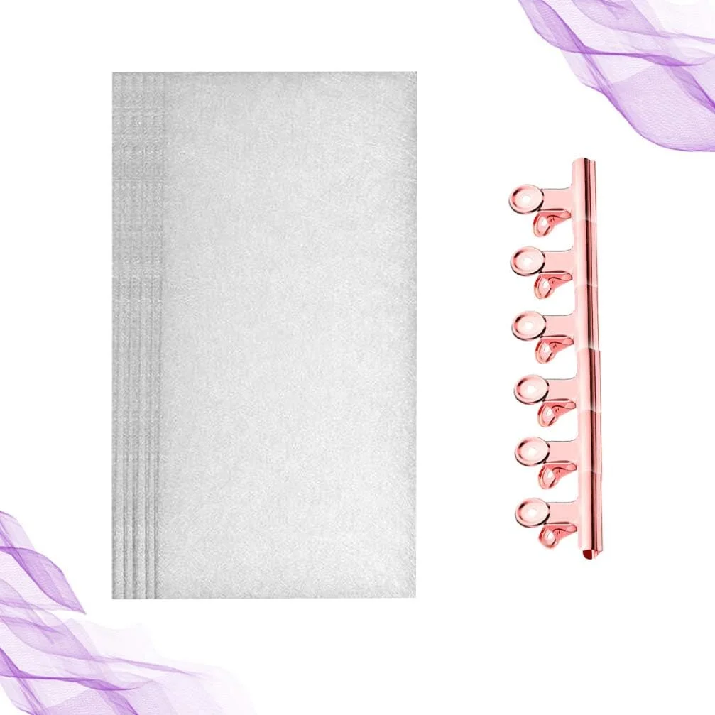 ۱۰ عدد فیبر ابریشمی برای کاشت ناخن، برچسب فیبر ناخن ابریشمی به همراه ۶ عدد گیره ناخن، ابزار سالن برای بانوان (رزگلد) ۱۰ عدد فیبر ابریشمی برای کاشت ناخن، برچسب فیبر ناخن ابریشمی به همراه ۶ عدد گیره ناخن، ابزار سالن برای بانوان (رزگلد)