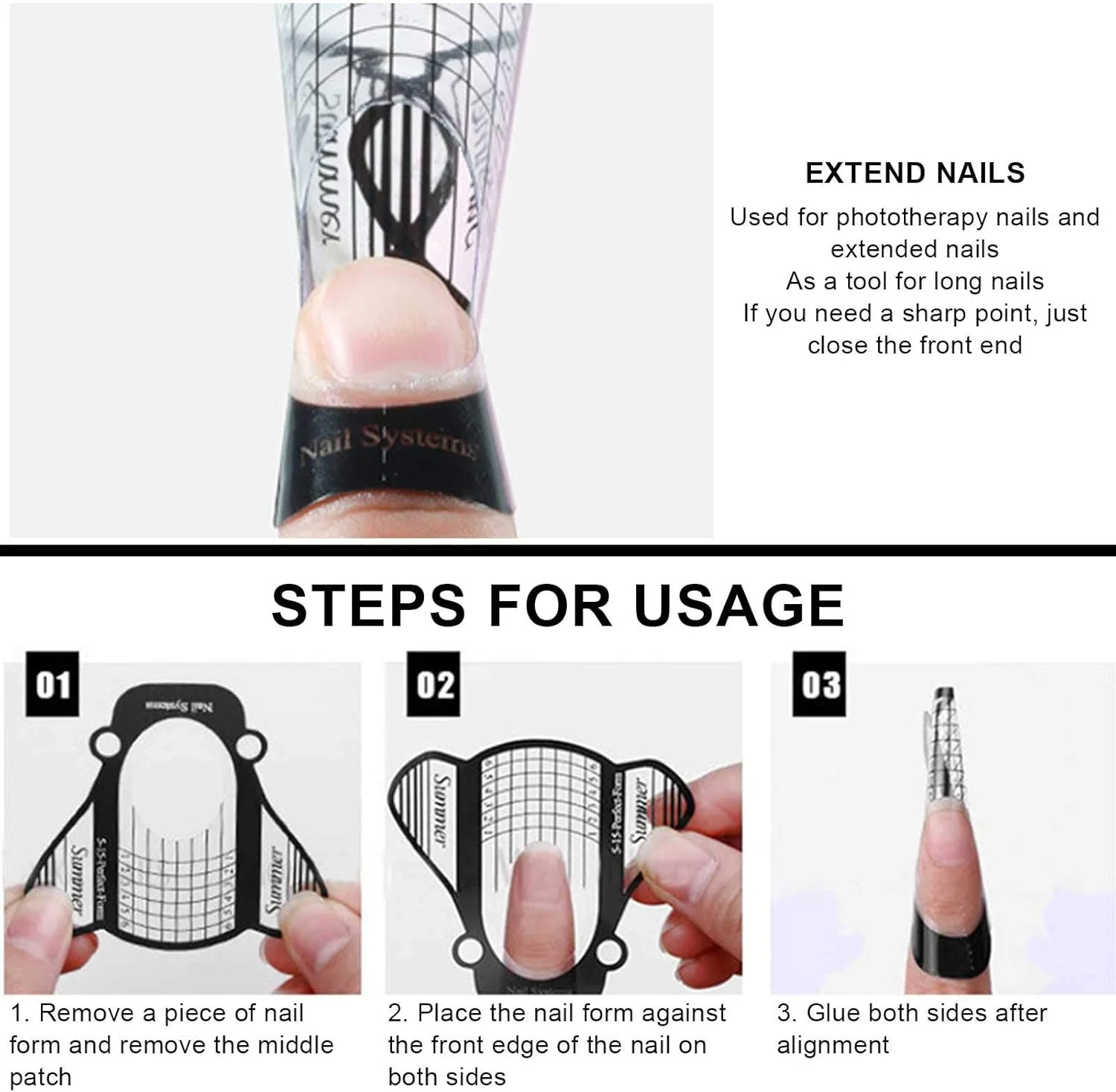 برچسب اکستنشن ناخن، ابزار مانیکور برچسب های اکستنشن مقرون به صرفه، فرم های ناخن برای نوک های هنر ناخن ژل UV اکریلیک برای DIY خانگی برچسب اکستنشن ناخن، ابزار مانیکور برچسب های اکستنشن مقرون به صرفه، فرم های ناخن برای نوک های هنر ناخن ژل UV اکریلیک برای DIY خانگی