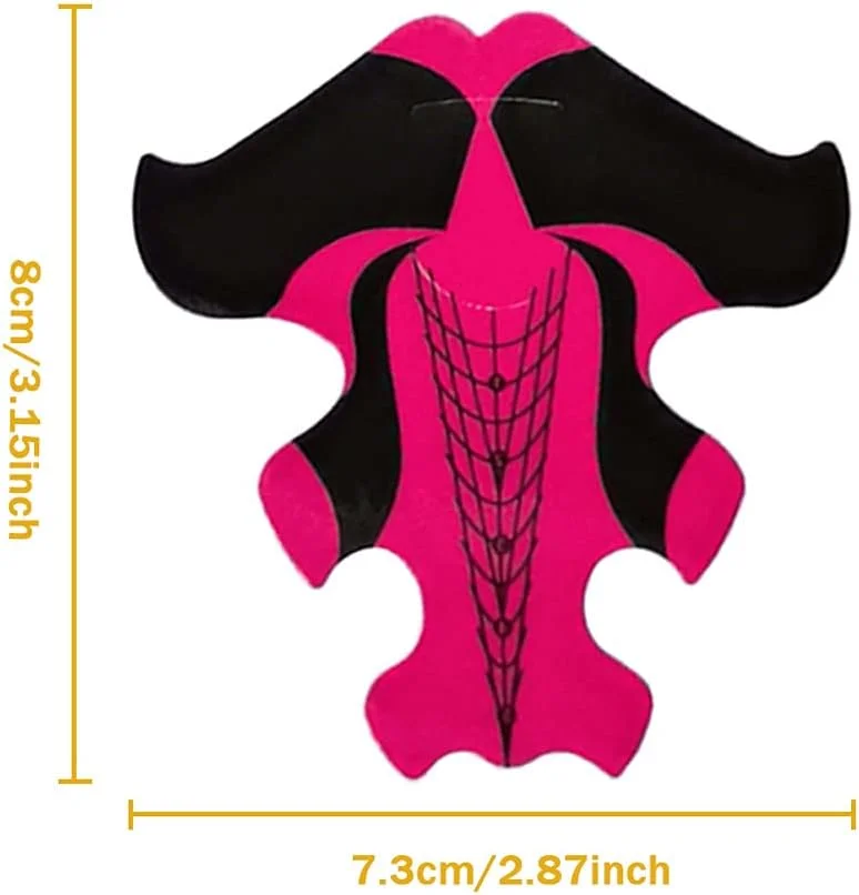 200 عدد فرم اکستنشن ناخن Tenaci، ابزار DIY برای اکستنشن ناخن، استیکر طراحی ناخن آکریلیک، استیکر راهنمای فرم ناخن