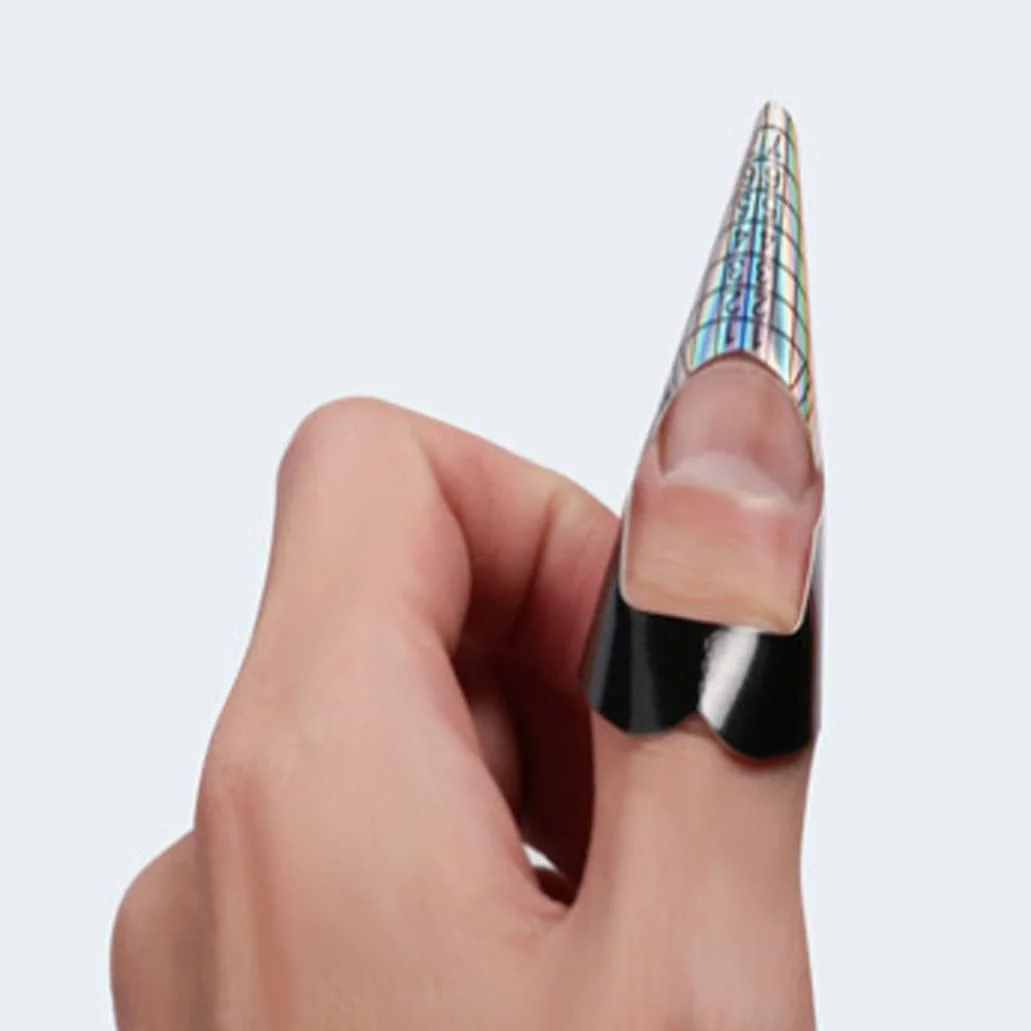 برچسب های طراحی ناخن، فرم های اکستنشن، کاغذ طراحی مانیکور برای کاشت ناخن با ژل آکریلیک و یو وی