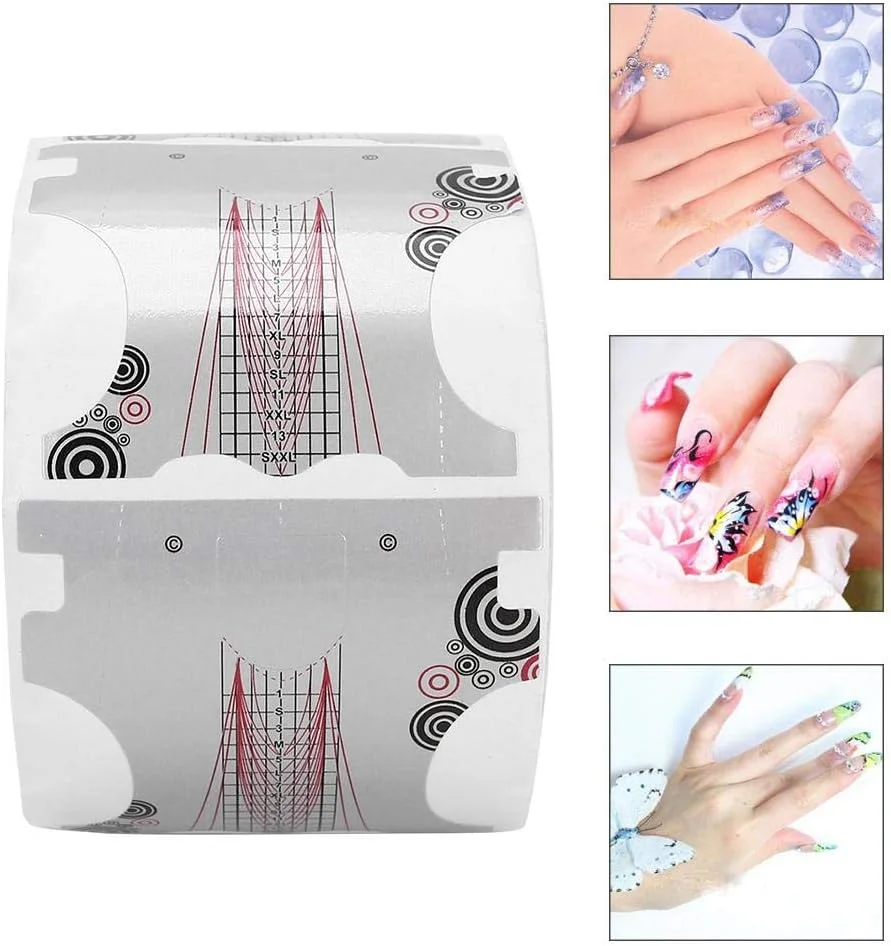 برچسب طراحی ناخن، 500 عدد برچسب خود چسب فرم طراحی ناخن اکریلیک، ابزار طراحی ناخن برای سالن های آرایشی و مصارف خانگی برچسب طراحی ناخن، 500 عدد برچسب خود چسب فرم طراحی ناخن اکریلیک، ابزار طراحی ناخن برای سالن های آرایشی و مصارف خانگی