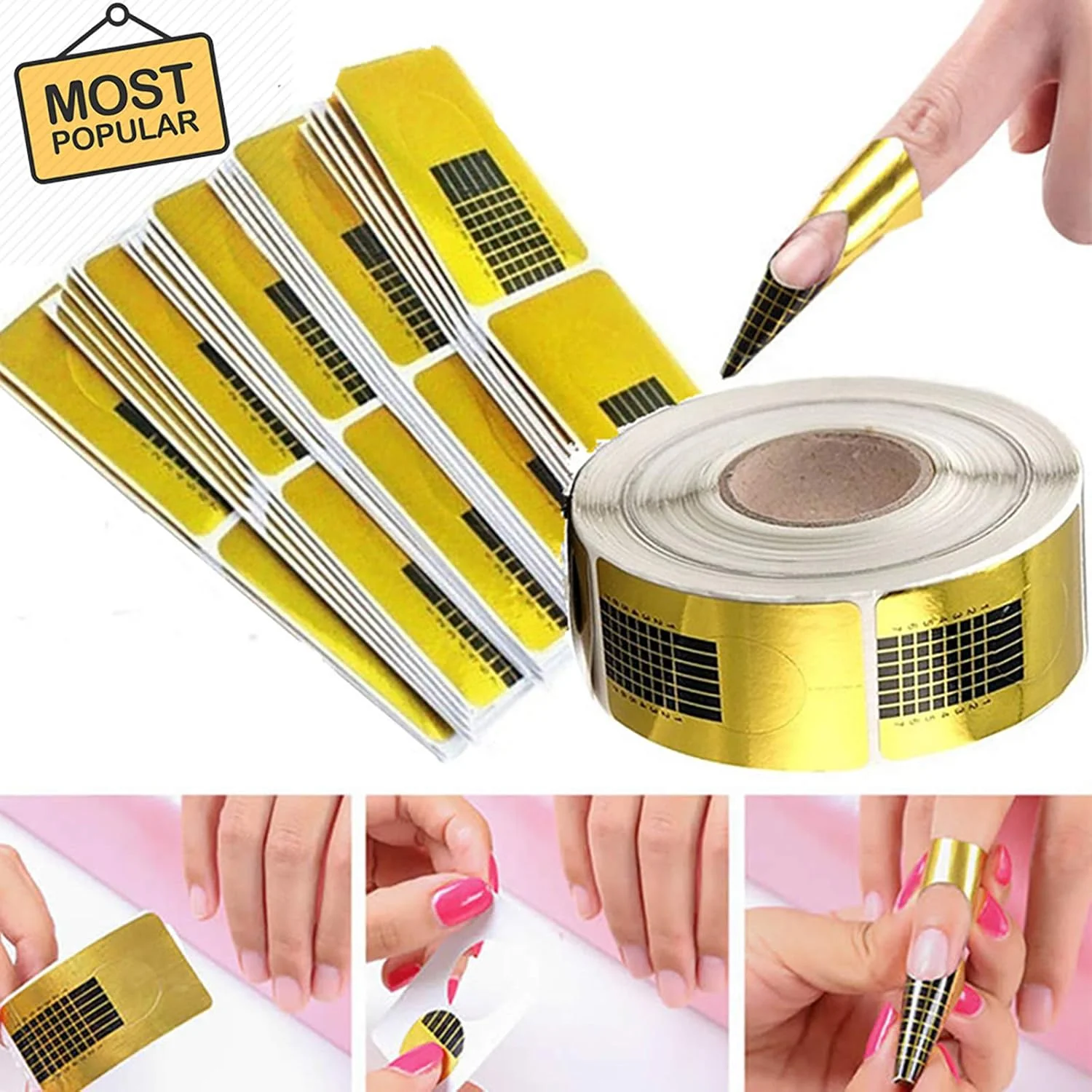 ۵۰۰ عدد برچسب فرم ناخن، راهنمای اکستنشن نوک های خود چسب برای طراحی ناخن با ژل اکریلیک و یو وی، لوازم جانبی سالن ۵۰۰ عدد برچسب فرم ناخن، راهنمای اکستنشن نوک های خود چسب برای طراحی ناخن با ژل اکریلیک و یو وی، لوازم جانبی سالن