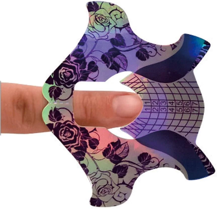 ۵۰۰ عدد استیکر راهنمای طراحی ناخن هولوگرافیک، رنگ بنفش، مناسب برای کاشت ناخن اکریلیک/ژل UV، تجهیزات طراحی ناخن برای سالن ۵۰۰ عدد استیکر راهنمای طراحی ناخن هولوگرافیک، رنگ بنفش، مناسب برای کاشت ناخن اکریلیک/ژل UV، تجهیزات طراحی ناخن برای سالن