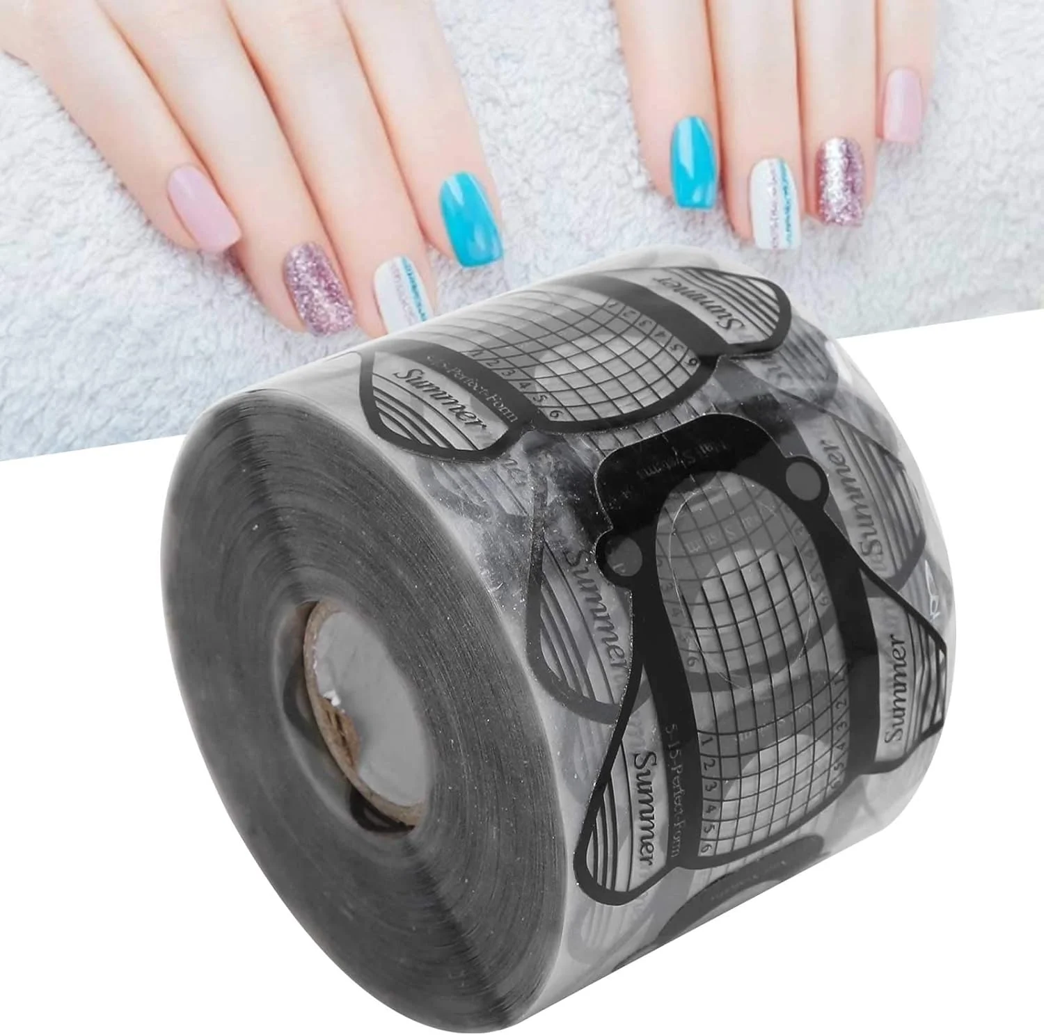 استیکرهای فرم ناخن، 500 عددی، ابزار مانیکور، استیکر اکستنشن ناخن برای ناخن های اکریلیک UV ژل، مناسب برای طراحی ناخن در خانه استیکرهای فرم ناخن، 500 عددی، ابزار مانیکور، استیکر اکستنشن ناخن برای ناخن های اکریلیک UV ژل، مناسب برای طراحی ناخن در خانه