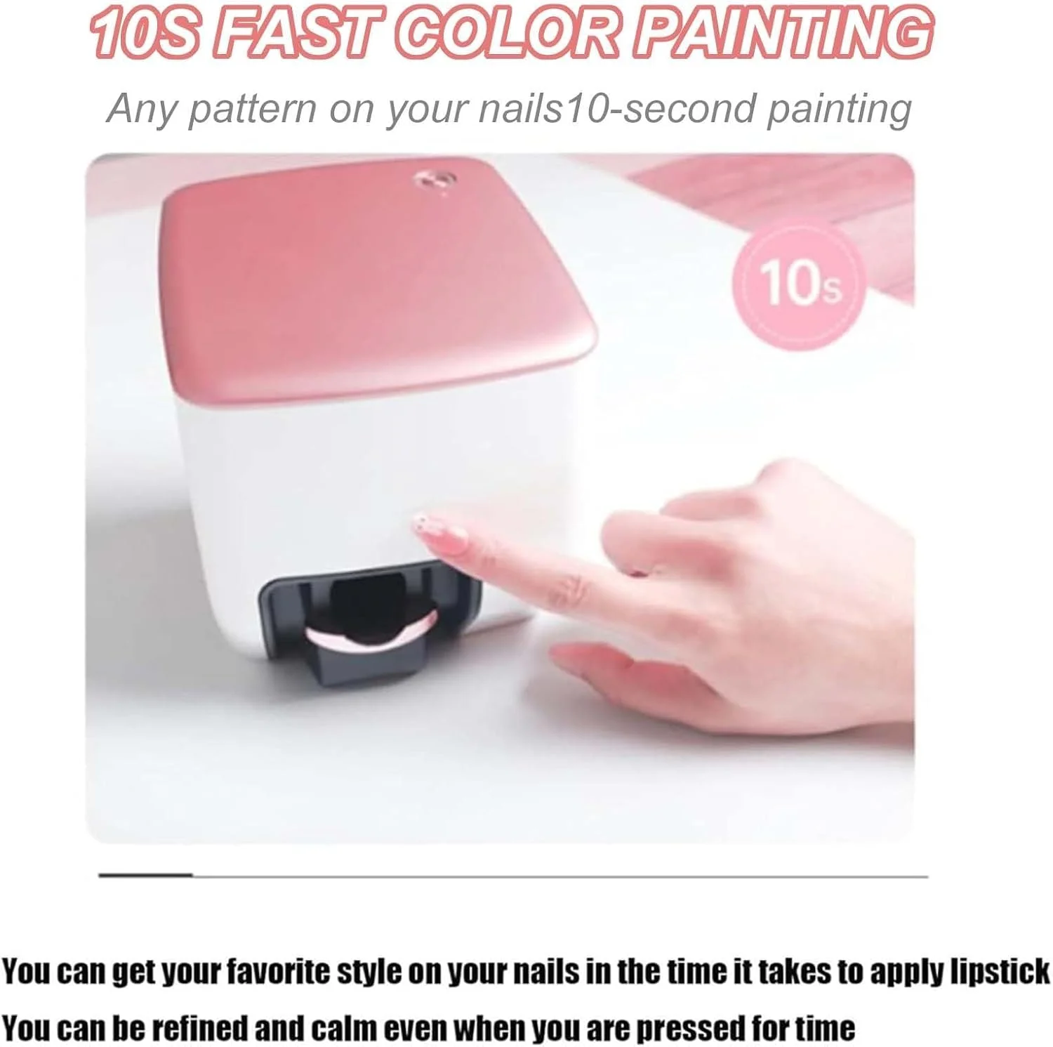 دستگاه طراحی ناخن سه بعدی قابل تنظیم، چاپگر ناخن با وضوح چاپ 4800 DPI، تشخیص هوشمند لبه ناخن، مناسب برای استودیو ناخن/علاقه مندان به ناخن/ناخن کار دستگاه طراحی ناخن سه بعدی قابل تنظیم، چاپگر ناخن با وضوح چاپ 4800 DPI، تشخیص هوشمند لبه ناخن، مناسب برای استودیو ناخن/علاقه مندان به ناخن/ناخن کار