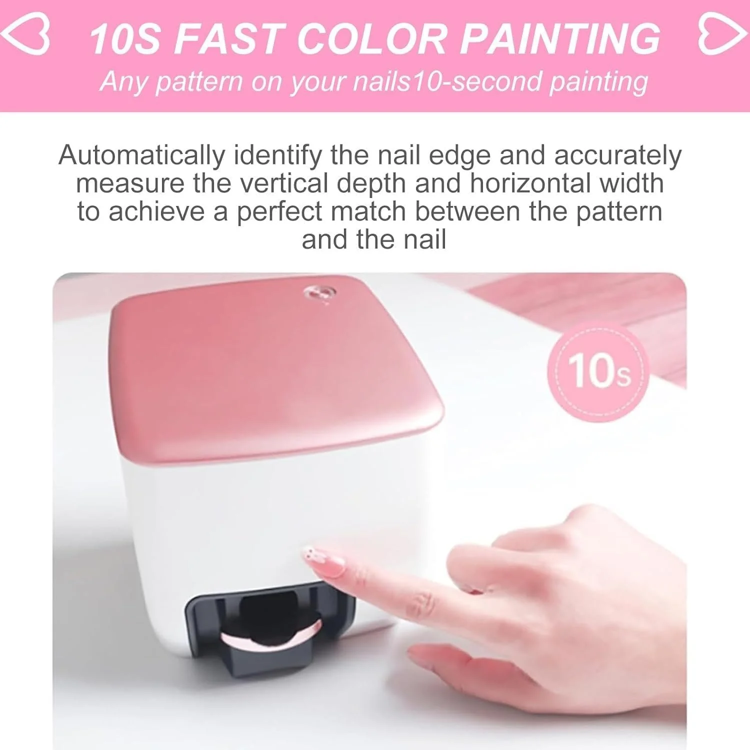 دستگاه چاپگر دیجیتال طرح ناخن موبایل، دستگاه قابل حمل طراحی ناخن، دستگاه چاپگر سه بعدی طرح ناخن با پشتیبانی از وای فای/DIY، انجام در 10 ثانیه، دستگاه چاپگر ناخن موبایل DIY برای زیبایی و مراقبت شخصی دستگاه چاپگر دیجیتال طرح ناخن موبایل، دستگاه قابل حمل طراحی ناخن، دستگاه چاپگر سه بعدی طرح ناخن با پشتیبانی از وای فای/DIY، انجام در 10 ثانیه، دستگاه چاپگر ناخن موبایل DIY برای زیبایی و مراقبت شخصی