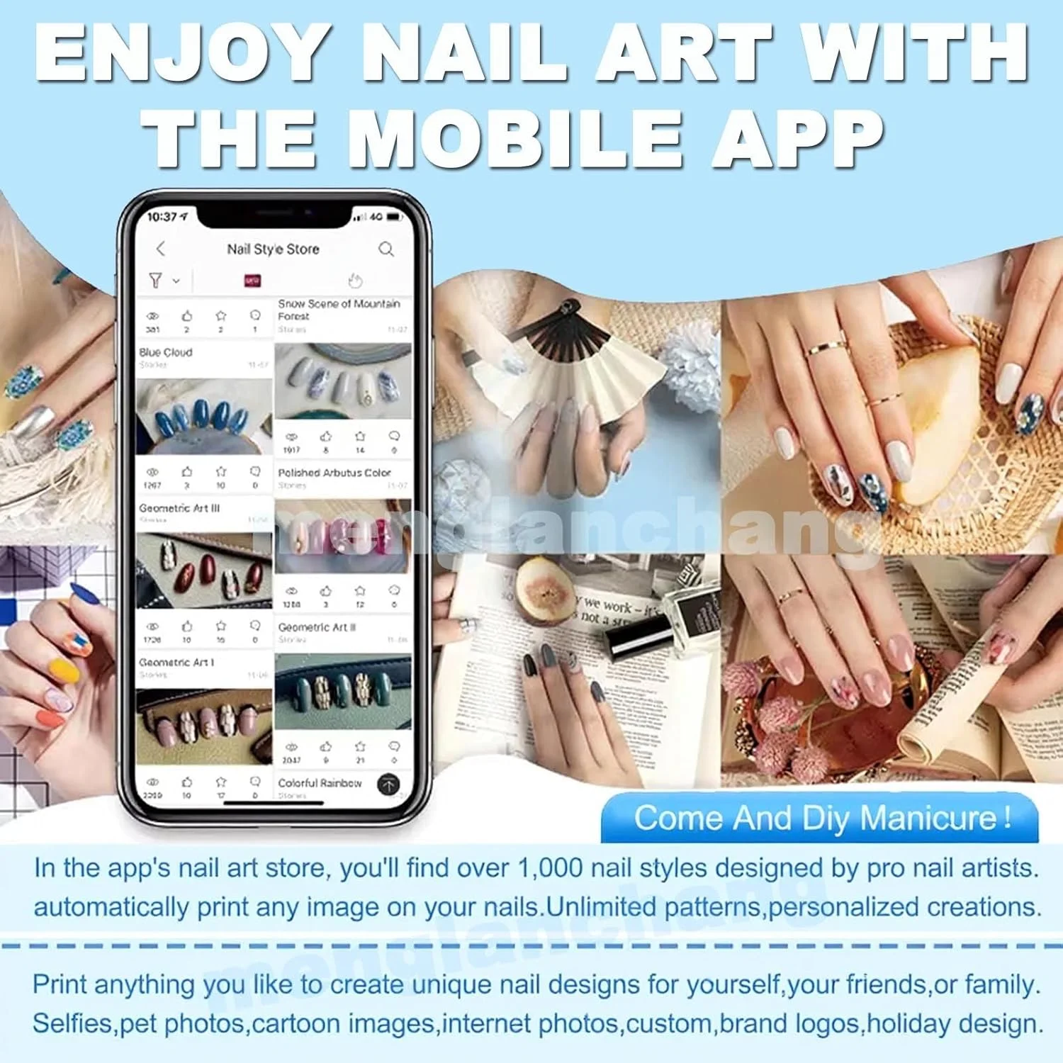 دستگاه چاپگر ناخن حرفه ای، چاپگر دیجیتال هوشمند سه بعدی DIY ناخن - برنامه بی سیم، 4800dpi سرعت فوق العاده بالا 10 ثانیه ای/تشخیص هوشمند لبه ناخن - برای دوستداران ناخن در سالن های خانگی دستگاه چاپگر ناخن حرفه ای، چاپگر دیجیتال هوشمند سه بعدی DIY ناخن - برنامه بی سیم، 4800dpi سرعت فوق العاده بالا 10 ثانیه ای/تشخیص هوشمند لبه ناخن - برای دوستداران ناخن در سالن های خانگی