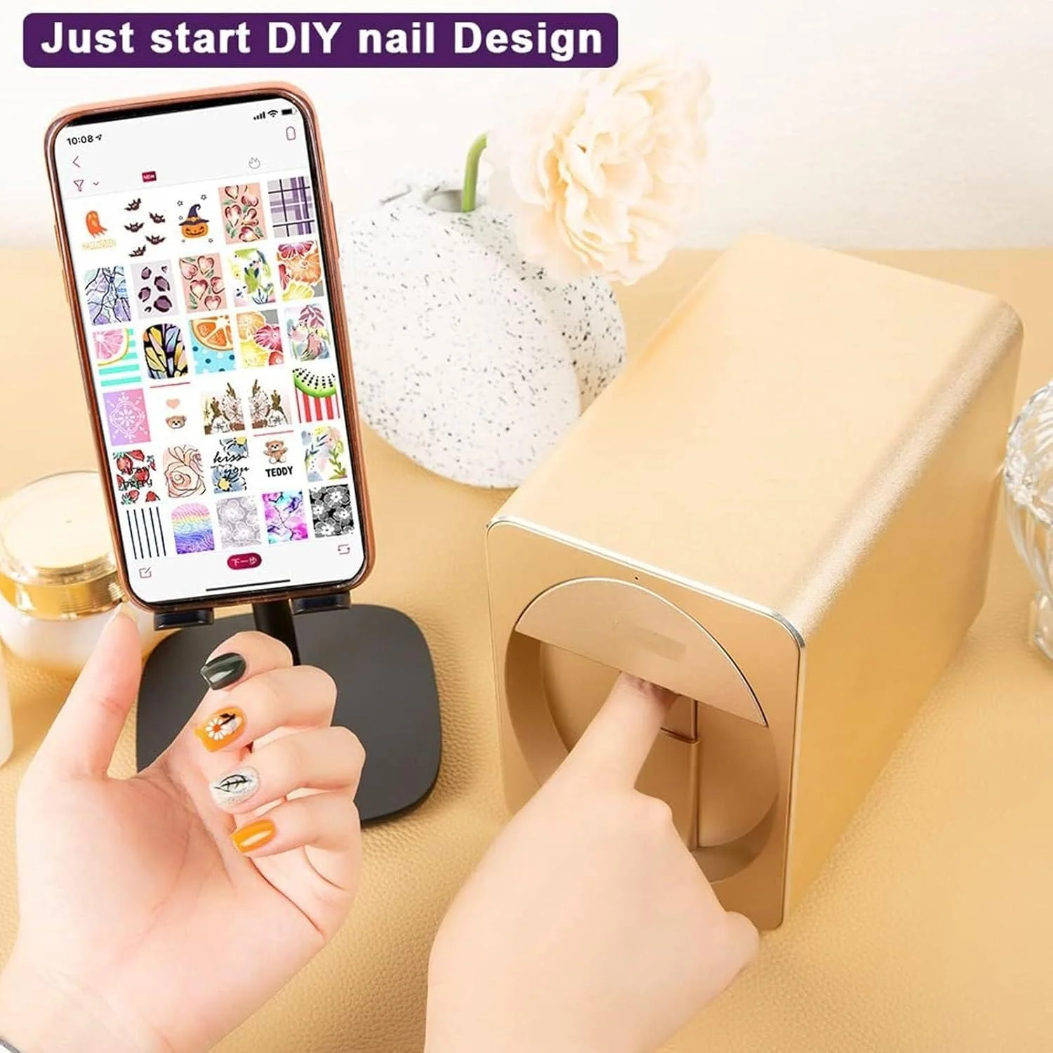 دستگاه چاپ ناخن، دستگاه قابل حمل و سیار طراحی ناخن، دستگاه چاپ هنر ناخن رومیزی، حمل آسان برای سفرها/مهمانی ها/رویدادها دستگاه چاپ ناخن، دستگاه قابل حمل و سیار طراحی ناخن، دستگاه چاپ هنر ناخن رومیزی، حمل آسان برای سفرها/مهمانی ها/رویدادها