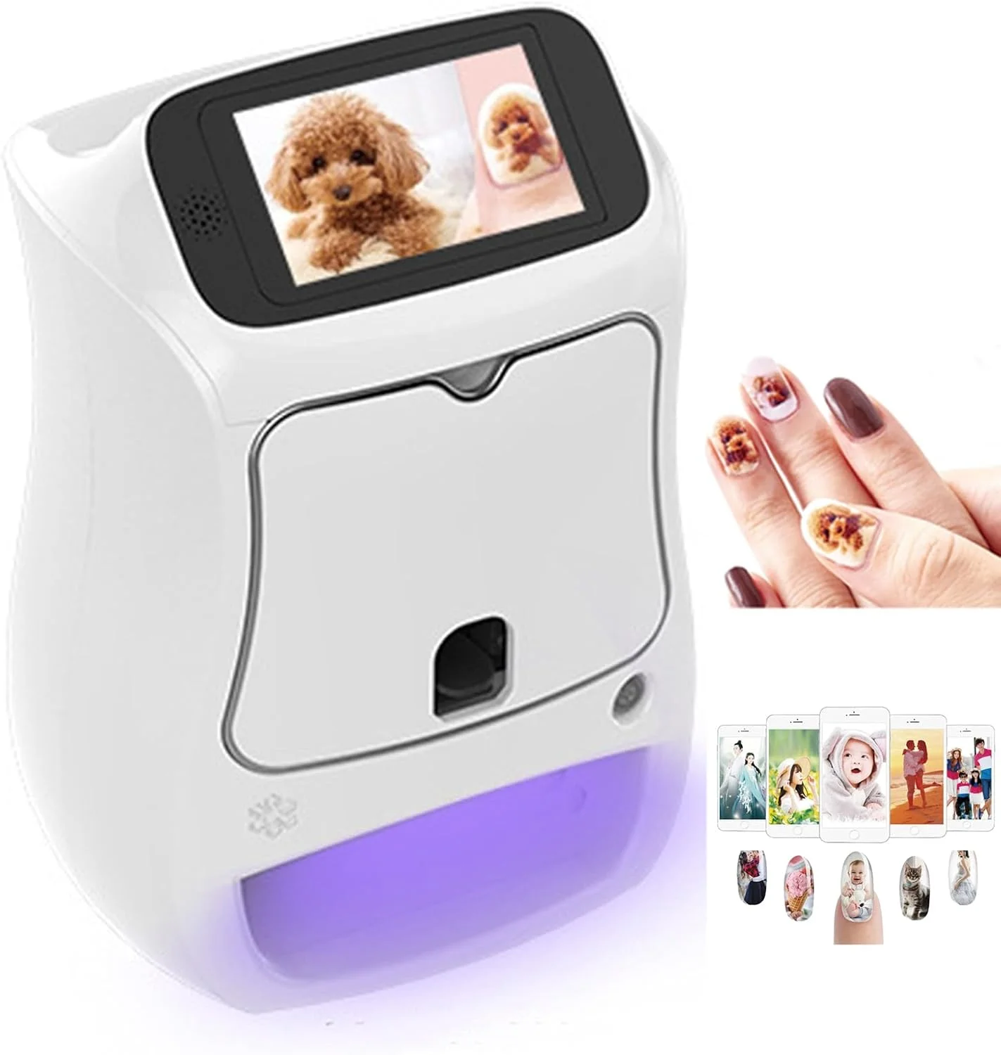 دستگاه چاپ طرح ناخن، صفحه نمایش لمسی، دستگاه چاپ دیجیتال سه بعدی ناخن، ست مانیکور سالن، دستگاه چاپ ناخن موبایل با پشتیبانی از WiFi/DIY، ابزار چاپ طرح ناخن، دارای خشک کن ناخن داخلی دستگاه چاپ طرح ناخن، صفحه نمایش لمسی، دستگاه چاپ دیجیتال سه بعدی ناخن، ست مانیکور سالن، دستگاه چاپ ناخن موبایل با پشتیبانی از WiFi/DIY، ابزار چاپ طرح ناخن، دارای خشک کن ناخن داخلی