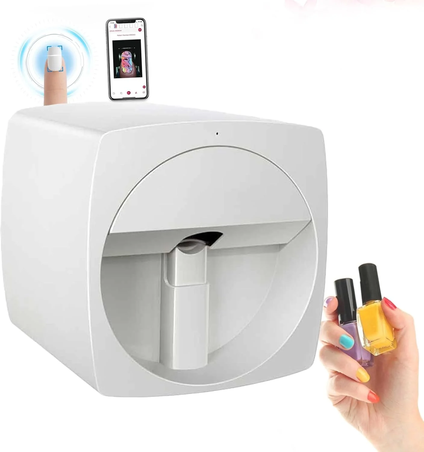 دستگاه چاپ طرح ناخن، دستگاه قابل حمل طراحی ناخن، کنترل چاپگر از طریق اپلیکیشن موبایل رایگان، مناسب برای استفاده خانگی و سالن ناخن دستگاه چاپ طرح ناخن، دستگاه قابل حمل طراحی ناخن، کنترل چاپگر از طریق اپلیکیشن موبایل رایگان، مناسب برای استفاده خانگی و سالن ناخن