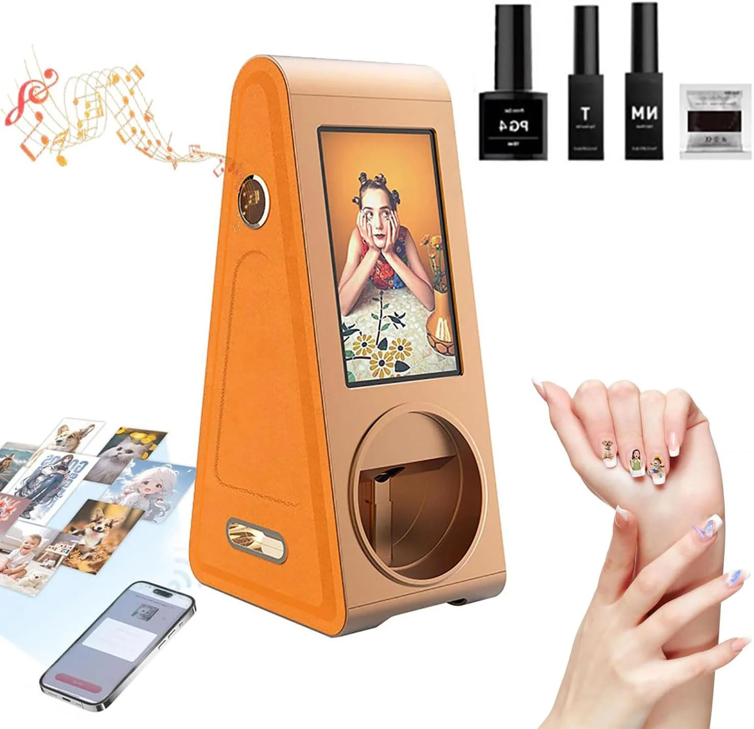 دستگاه چاپ ناخن سه بعدی با صفحه نمایش دیجیتال، دستگاه چاپگر هنر ناخن قابل حمل با برنامه هوشمند/کنترل WiFi، چاپ سریع 20 ثانیه ای، دستگاه خشک کن لاک طراحی ناخن DIY دستگاه چاپ ناخن سه بعدی با صفحه نمایش دیجیتال، دستگاه چاپگر هنر ناخن قابل حمل با برنامه هوشمند/کنترل WiFi، چاپ سریع 20 ثانیه ای، دستگاه خشک کن لاک طراحی ناخن DIY