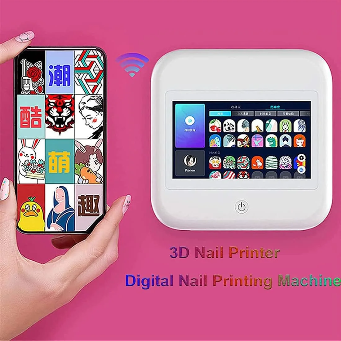 دستگاه چاپ ناخن هوشمند، چاپگر دیجیتال و هوشمند طراحی ناخن، چاپگر سه بعدی طراحی ناخن + تشخیص چهره ناخن با هوش مصنوعی، رزولوشن نمایشگر 1024 X 600 پیکسل، پشتیبانی از DIY/App/Wifi/USB برای استودیو ناخن/ناخن کار/ناخن دستگاه چاپ ناخن هوشمند، چاپگر دیجیتال و هوشمند طراحی ناخن، چاپگر سه بعدی طراحی ناخن + تشخیص چهره ناخن با هوش مصنوعی، رزولوشن نمایشگر 1024 X 600 پیکسل، پشتیبانی از DIY/App/Wifi/USB برای استودیو ناخن/ناخن کار/ناخن